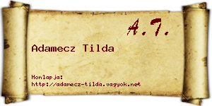 Adamecz Tilda névjegykártya